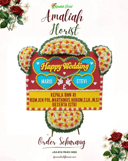 Papan Bunga Pernikahan Permanti